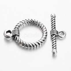 Застежки тоггл в тибетском стиле  TIBE-2099-AS-NR