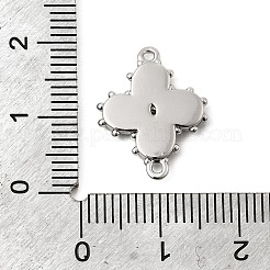 Подвески-коннекторы из латуни с прозрачным кубическим цирконием и цветочными звеньями&nbsp;KK-G553-03P