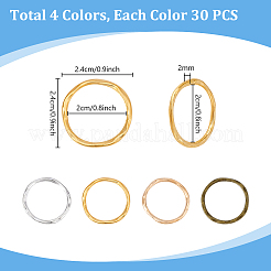 120 шт. 4-х цветные литые соединительные кольца FIND-PH0027-48