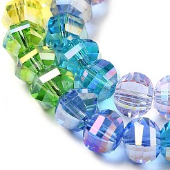 Стеклянные бусины с гальваническим покрытием  EGLA-C007-02