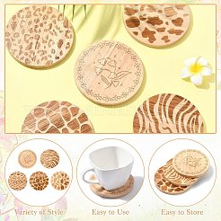 5 шт. 5-х цветная деревянная подставка&nbsp;AJEW-CJ0001-67