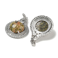 Смешанные натуральные и синтетические драгоценные камни с подвесками из прозрачного кубического циркония&nbsp;G-G133-01P