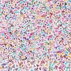 1300шт 26 стильные непрозрачные белые акриловые бусины&nbsp;SACR-CD0001-02