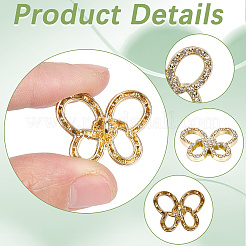 Сплав Rhinestone кнопки хвостовика BUTT-GF0004-05A