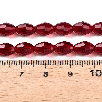 Прозрачные стеклянные бусины EGLA-A037-T6x8mm-D10-1