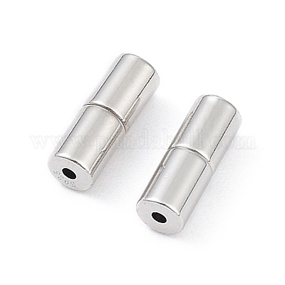 Застежки из стерлингового серебра с родиевым покрытием STER-K173-08P-1