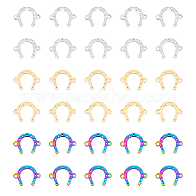 30 шт. 3 стиля 201 нержавеющая сталь и соединительные подвески из нержавеющей стали STAS-DC0013-57-1