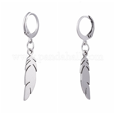 Серьги с застежкой-молнией из нержавеющей стали 304 EJEW-JE04185-02-1