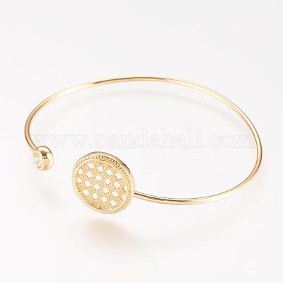 Браслет из манжеты из бронзы из бронзы BJEW-P168-A07-1