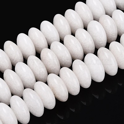 Бусины из натурального белого нефрита&nbsp;G-T144-49A-01-1