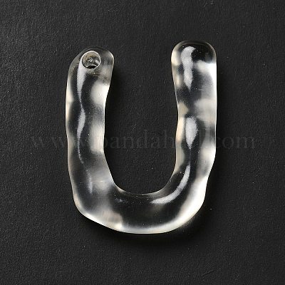 Подвески с алфавитом из прозрачной смолы RESI-C028-02U-1