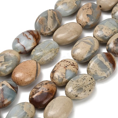 Натуральные бусины из аква терра яшмы G-Z110-G01-10x14mm-1