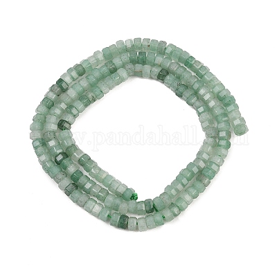 Естественный зеленый авантюрин бисер нитей&nbsp;G-G345-C28-2x4mm-1