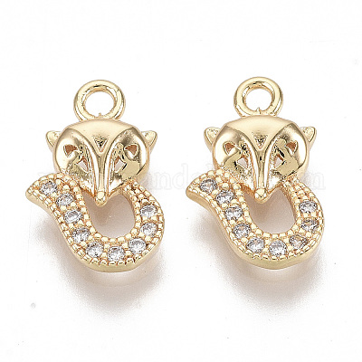 Латунные микропаве прозрачные кубические циркониевые подвески KK-S355-017-NF-1