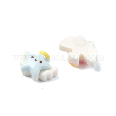 Макарун цветная непрозрачная смола декодирование кабошонов CRES-Q221-01H-1