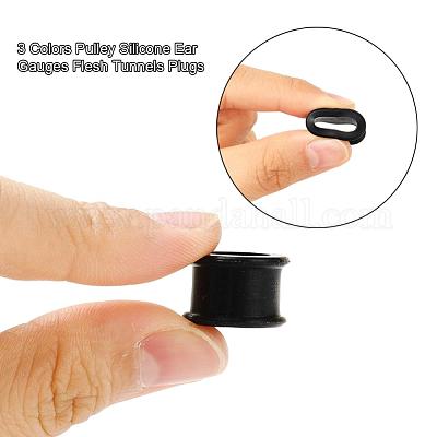 6 шт. 3 цвета шкив силиконовые ушные манометры плоть туннели заглушки FIND-YW0001-18E-1