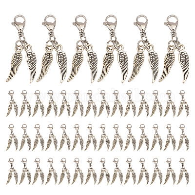 Подвеска в виде крыла из сплава в тибетском стиле HJEW-AB00504-1