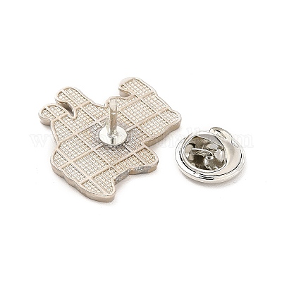 Эмалированная булавка с латунными защелками-бабочками JEWB-A006-01G-1