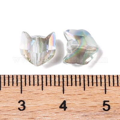 100 шт. Гальванические стеклянные бусины EGLA-P060-01B-HR01-1