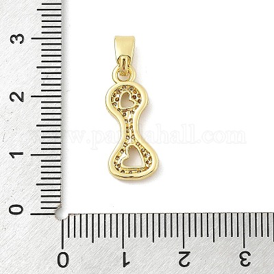 Латунные микро проложить кубического циркония подвески ZIRC-C012-01G-09-1