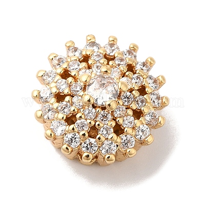 Латунные микропаве из прозрачного кубического циркония KK-G503-14G-1