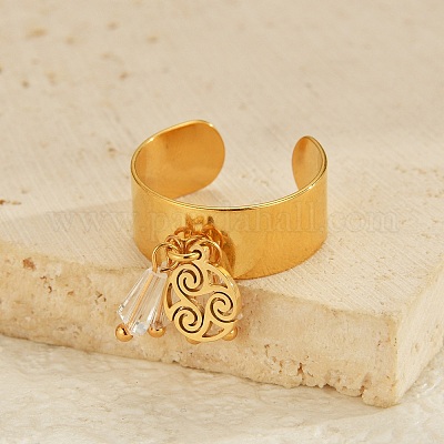 Кольца-манжеты из нержавеющей стали 304 для женщин RJEW-U045-03G-1