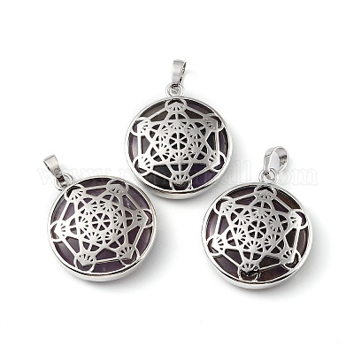 Подвески из натурального аметиста  G-P498-04P-26-1