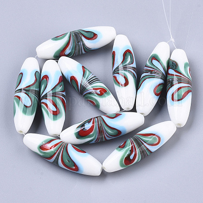 Бусы лэмпворк ручной работы LAMP-T007-01A-1