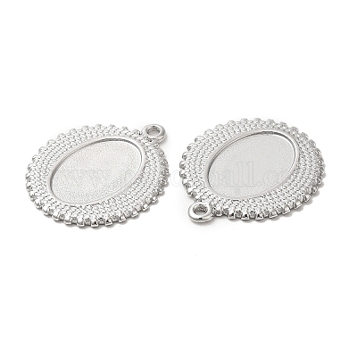 Подвеска-кабошон из не тускнеющей нержавеющей стали 304 STAS-L020-026P-1