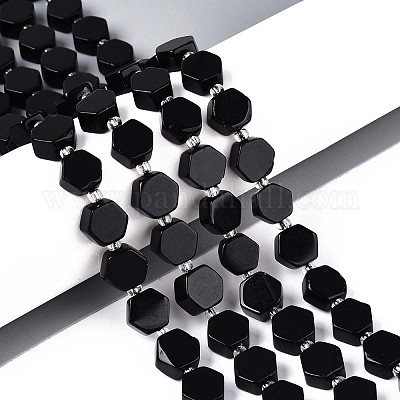 Природные обсидиана бисер нитей G-P534-A22-02-1