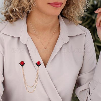 2 шт. двухцветные ромбовидные эмалевые значки&nbsp;JEWB-CP0001-50-1