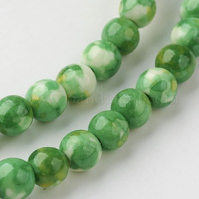 Естественно океан белый нефритовый шарик нити G-G916-6mm-02-1