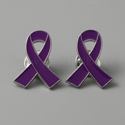 Эмалированная булавка с лентой осведомленности JEWB-WH0029-29E-1