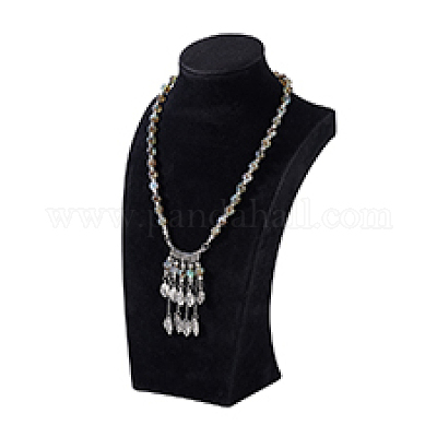 Стенды для ожерелья из ДВП и фланели ODIS-WH0061-38B-1