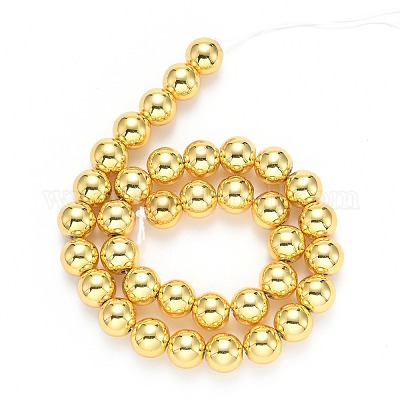 Гальванизировать немагнитных синтетический гематит бисер пряди G-L485-01E-M-1