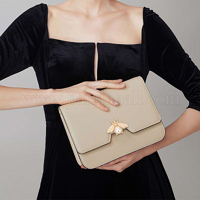 8 комплект из 4 декоративных застежек из цинкового сплава для сумок в стиле пчелы&nbsp;PURS-WR0001-20-1