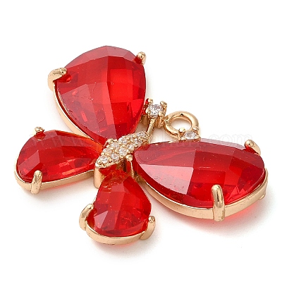 Подвески из латуни с покрытием из прозрачного кубического циркония KK-N255-11G-02-RS-1