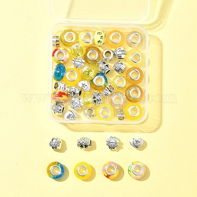 Европейские бусины из сплава и смолы в тибетском стиле своими руками DIY-FS0006-78B-1