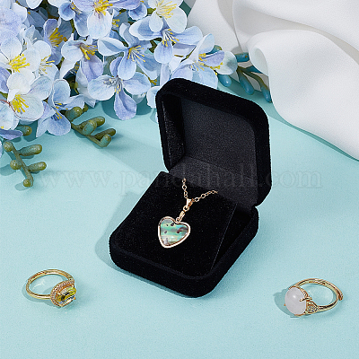 Квадратные бархатные коробки для хранения браслетов с черной внутренней частью CON-WH20010-03C-1