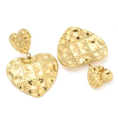 Ионное покрытие (ip) серьги-гвоздики из нержавеющей стали 304 EJEW-P270-06B-G-1