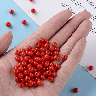 Непрозрачные акриловые бусины MACR-S370-C6mm-A14-1