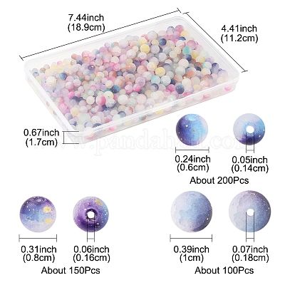 450 шт. матовые стеклянные бусины с эффектом кракле DGLA-FS0001-11-1