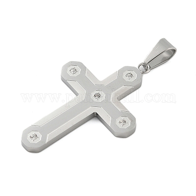 Подвески из нержавеющей стали 304 со стразами STAS-G346-47E-P-1