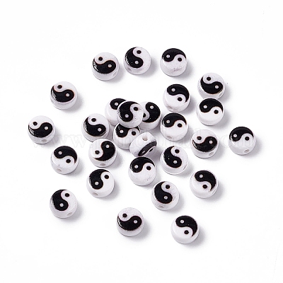 Непрозрачные акриловые бусины SACR-E008-02A-01-1