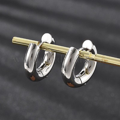 201 серьги-кольца из нержавеющей стали EJEW-P304-13B-P-1
