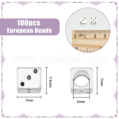100 шт. европейские бусины из сплава в тибетском стиле TIBE-DC0001-02-1