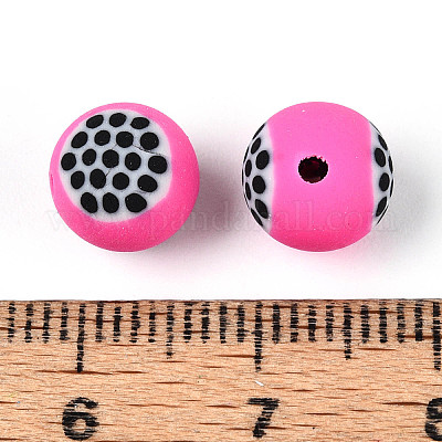 Бусины из полимерной глины ручной работы на фруктовой тематике CLAY-T022-04E-1