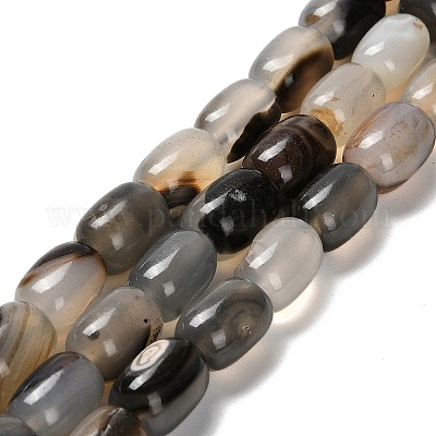 Натуральные полосатые агатовые бусы G-D317-A01-07-1