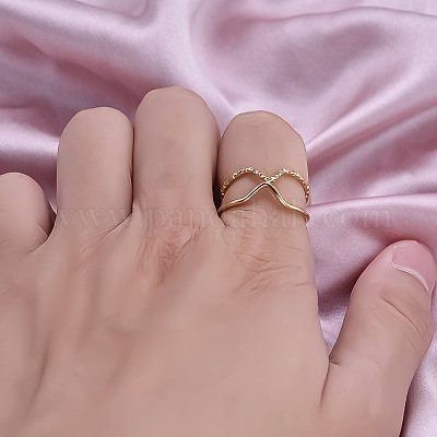 Стильные регулируемые нерегулярные манжеты из нержавеющей стали с открытыми кольцами AM4339-2-1