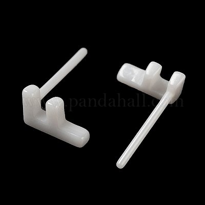 Гипоаллергенные серьги-гвоздики из биокерамики с цирконием и керамикой EJEW-F340-04F-1